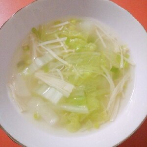 白菜とえのきの中華スープ